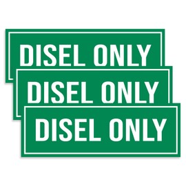 GRITKULTURE Diesel & Gasoline Decal Stickers for Fuel Tank. Weatherproof, Waterproof, Removable Adhesive Decals for Jerrycans Trucks, Tractors, Fuel Cans, Gas Caps (Diesel Only)
