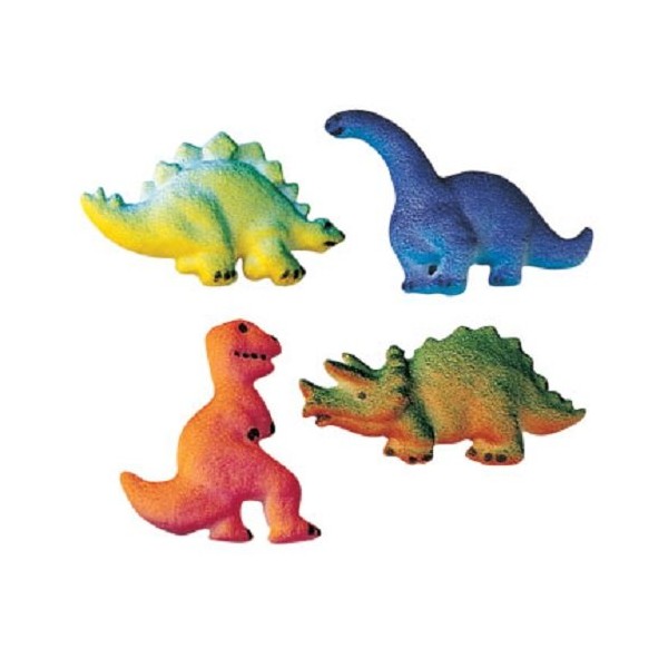 Lucks Dec-Ons Decorations Molded Sugar/Cup-Cake Topper, Dinosaur Assortment, 2.25 Inch, 120 Count