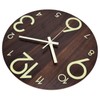 11.81in Luminous Wall Clock Wooden Round Decorative Clocks for Kitchen