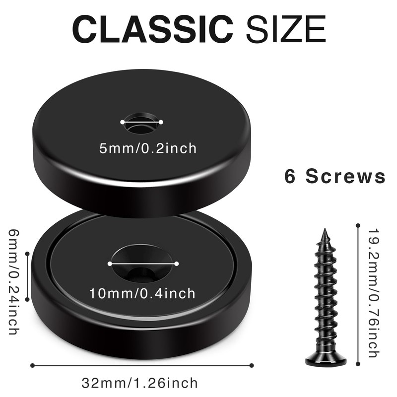 MIKEDE Strong Magnets with Holes, 100LB+ Strong Neodymium Magnets with