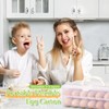 Jnnzzggu Egg Holder for Refrigerator,3-Layer Deviled Egg Tray with Lid,Plastic