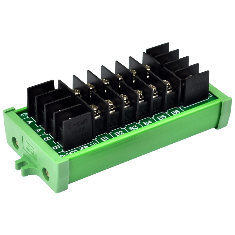 Barrier Terminal Block Power Distribution Module (2x6 Position, Screw Mount)