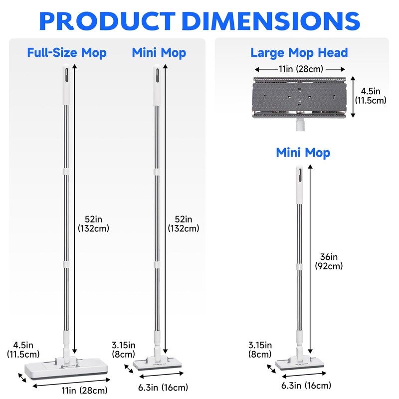 New 2-in-1 Push Clamp Lazy Mop – Hands Free Flat