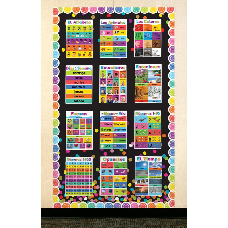Teacher Created Resources Spanish Colorful Early Learning Educational Poster Pack