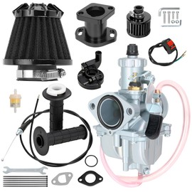 YOXUFA VM22 Mini Bike Carburetor 212cc Throttle Assembly Kit for Predator 212 196cc 224cc Coleman CT200U BT200X CT200U-EX Baja Warrior MB200 Trailmaster KT196 Axis M200 Go Kart Performance Parts