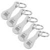 Parliky 5pcs Stainless Steel Shopping Cart Token Key Ring Shoe