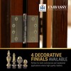 Embassy Door Hinge Solid Brass - 3 x 3 Inch,