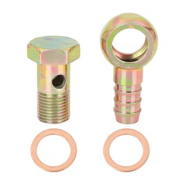 X AUTOHAUX 2 x Brake Hollow Screw Univerisal Automotive Hollow Screw 16 mm Hose Accessories