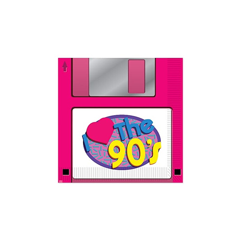 Servilletas de almuerzo con diseño de disquete de los 90