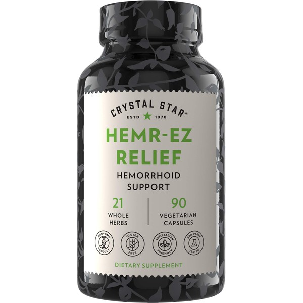 Crystal Star Hemr-Ez Relief, 90 Vegetarian Capsules