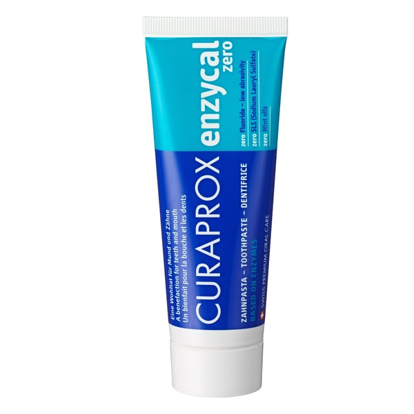 Curaprox Toothpaste Enzycal Zero Fluoride Free SLS Menthol Free 75ml