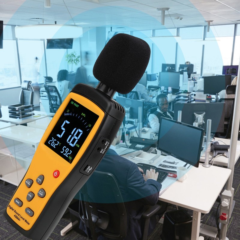SMART SENSOR AS844+ Sound Level Meter LCD Digital Decibel Meter