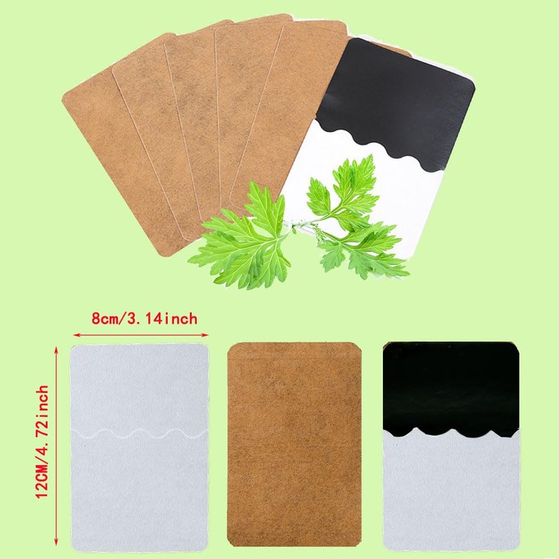 100 Patches Moxibustion Herbal Warming Patch,Soothing for Back&Neck&Shoulder&Knee&Joints Traditional Chinese,