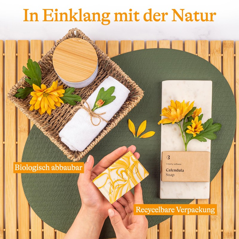 lubiu Marigold Soap Piece - 100 g Natural Soap as