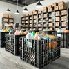 FLI Products Heavy-Duty Black Milk Crates for Storage, Organization &