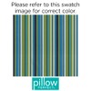Pillow Perfect Stripe Indoor/Outdoor Accent Throw Pillow, Plush Fill, Weather,