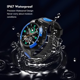 4G Kids Smart Watch, Kids Phone Smart Watch, GPS Tracker with WiFi, SOS, SMS, 2 Way Call, Selfie Camera, Alarm Clock, IP67 Waterproof 1.28 Inch Touch Screen Watch