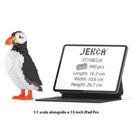 JEKCA Puffin 01S | Bird Plastic Building Blocks | Age 14+
