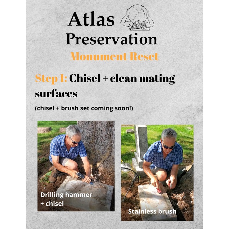 Atlas Preservation Small Light Gray Monument Repair Kit - Reset