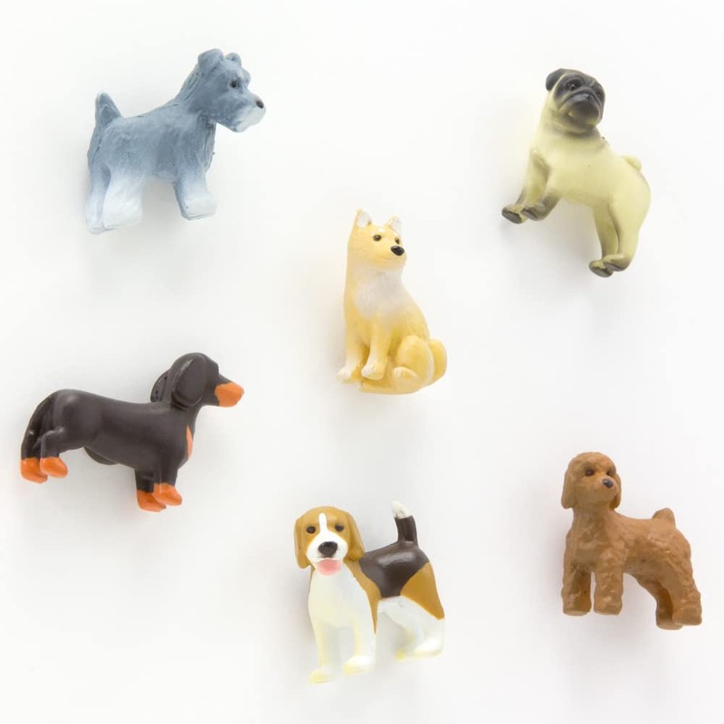 DESIGNPHIL 49887006 Mini Magnets, Set of 6, Dog Pattern B