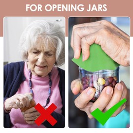Jar Opener Gripper Pad, 3 Pcs Rubber Jar Opener Grippers Lid Opener Bottle Openers for Seniors Weak Hands Reusable for Most Bottles