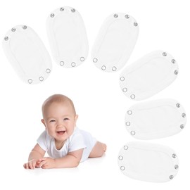 QJFHURB 6 Piece Body Extension Body Extension Push Button Baby Body Extension Baby Body Extension Baby Body Extender Baby Essentials Baby Bodysuit Bodysuit Baby Bodysuit, White