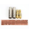 24PCS Mig Welding Nozzle Welder Torch Nozzles Consumables Gold Tip