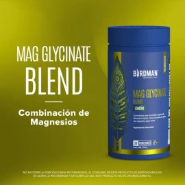 Birdman Mag Glycinate Blend | Glicinato Y Citrato De Magnesio En Polvo | Sin Azúcar | Sabor Limón | 30 Porciones