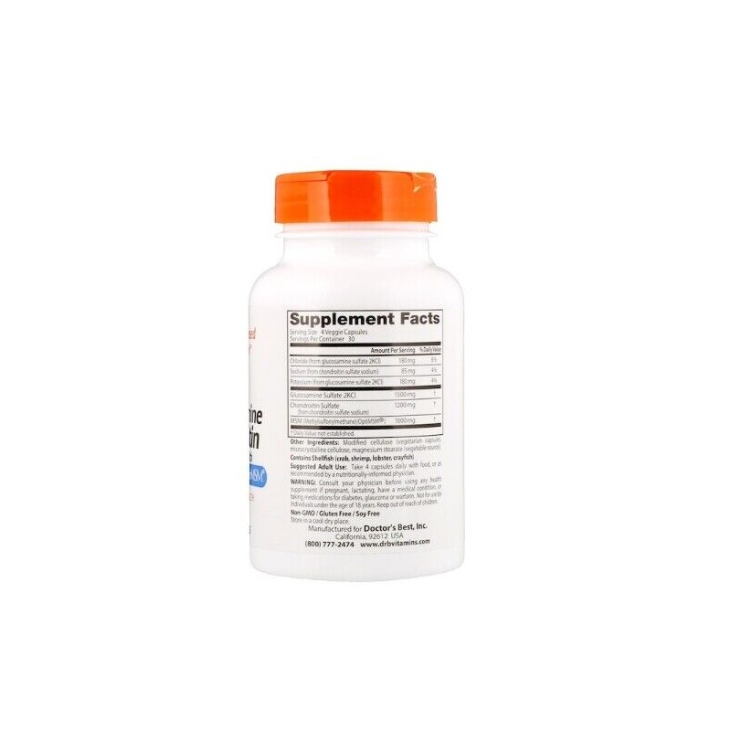 Doctor's Best, Glucosamine Chondroitin MSM with OptiMSM, 120 Veggie Capsules