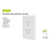 Lion Tools Placa Doble Contacto Polarizado Y Aterrizado Plastico Color