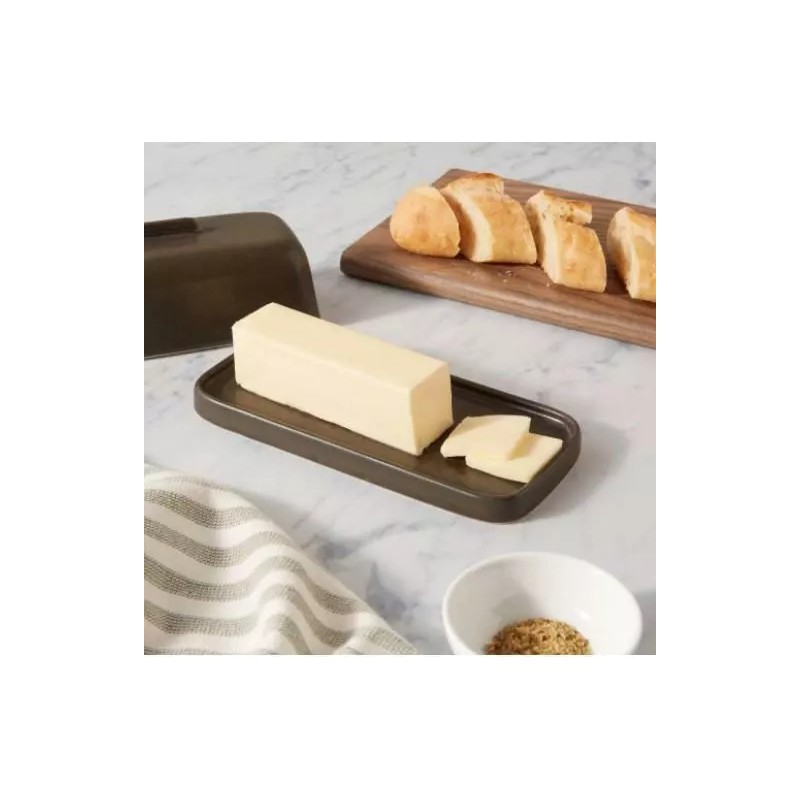 Project 62 Stoneware Tilley Butter Dish (Dark Brown)