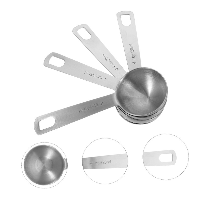 CIYODO 4pcs Stainless Steel Measuring Spoons TSP Kitchen Tools for