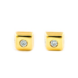 Monde Petit T1813P – Stud Earrings – Women and Children – Yellow Gold 18ct (750)