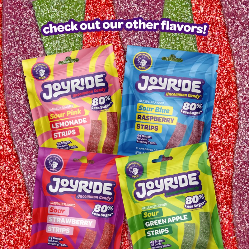 JOYRIDE Pink Lemonade Sour Strips - 3.5 oz 6-Pack Bundle