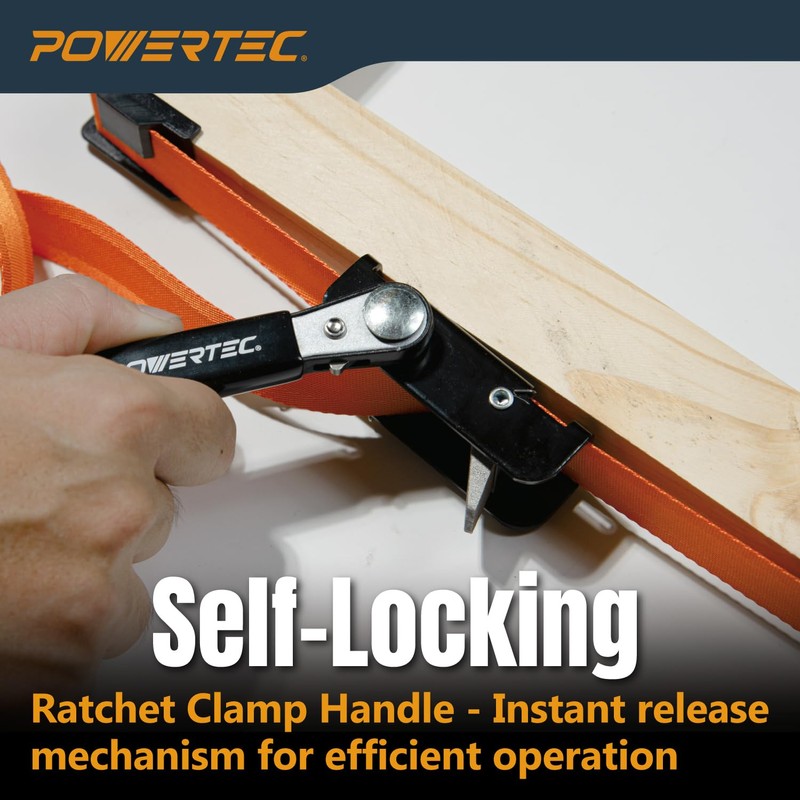 POWERTEC Adjustable Band Clamp for Woodworking - 15 ft. Adjustable