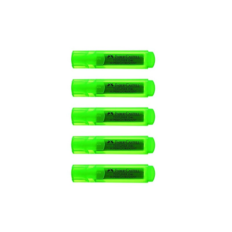 Faber-Castell Textliner 1546 Highlighters Pack of 5, "Green