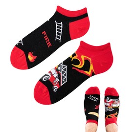 TODO Colours Funny Socks with Motif - Multicoloured, Colourful, Crazy for the Joy of Life, Z Low Fire Brigade