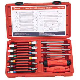 Genius Tools 21 Piece Metric Hex Nut Driver & Bit Set NB-021M