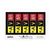 Aviator (AV8R) Aviation Sticker, Taxiway Sign, 5 Pack, 3" x