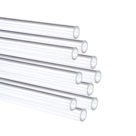 PQAPGT 6 Inch Long 10 Pieces Glass Borosilicate Blowing Tubes 12 mm OD 2mm Thick Wall Tubing Clear Tubes