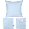 4-Pack Cotton Comfortable Solid Decorative Throw Pillow Case Square Cushion