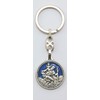 MaMeMi Blue Enamel St Christopher Keyring