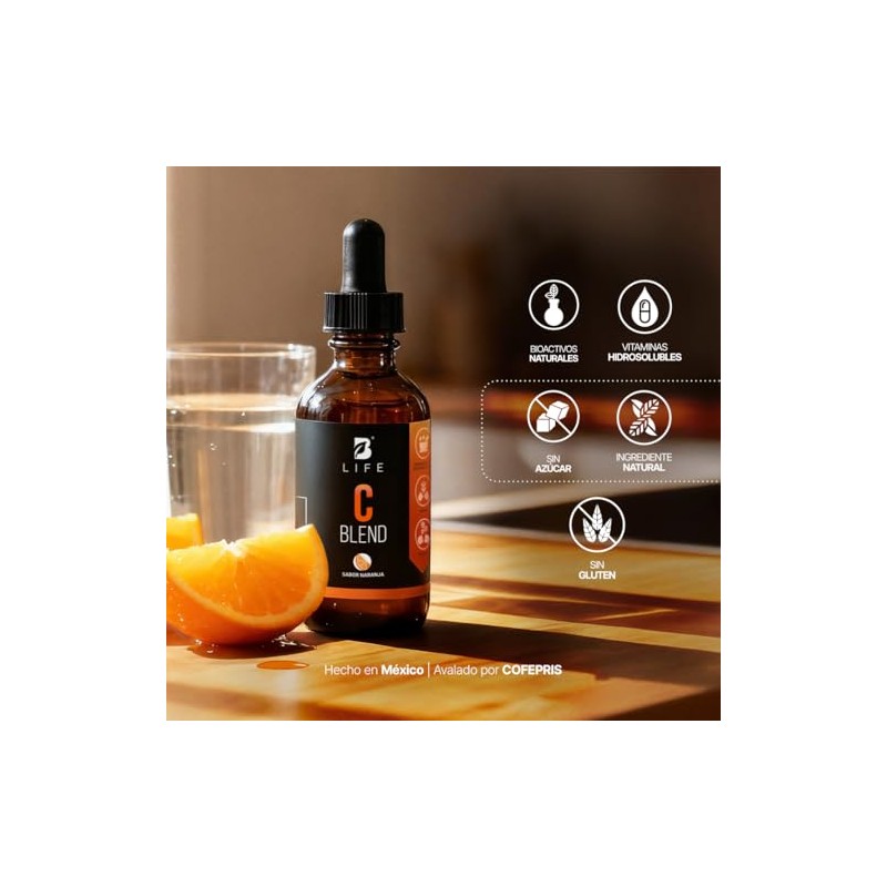 B Life Vitamina C Líquida | 60 ml | Enriquecida