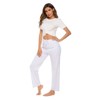 AvaCostume Women's Modal Cotton Lounge Pajama Pants White XL