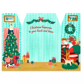 UNICEF Three-Panel Holiday Cards (Set of 12), "Home for the Holidays"