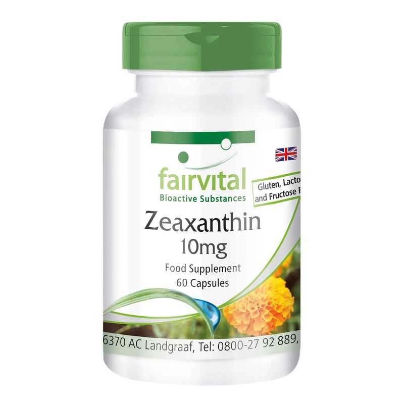 Zeaxanthin 10mg - Vegan - HIGH Dosage - 60 Capsules