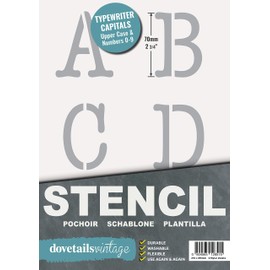 Dovetails Vintage Letter Stencil 70 mm Tall Typewriter Style Capital Letters and Numbers.