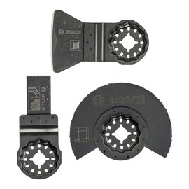 Bosch Professional 3 tlg. Starlock Fliesen Basis Set (für Fliesen, Fräsen, Abschaben, Tauchschneiden, Zubehör Multifunktionswerkzeug)