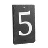 Number 5-14.5 x 9cm Natural Solid Slate House Number Plaque