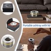 VibeNest Windproof Stainless Steel Smokeless Ashtray with Lid – Rotating